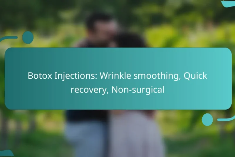 Botox Injections: Wrinkle smoothing, Quick recovery, Non-surgical