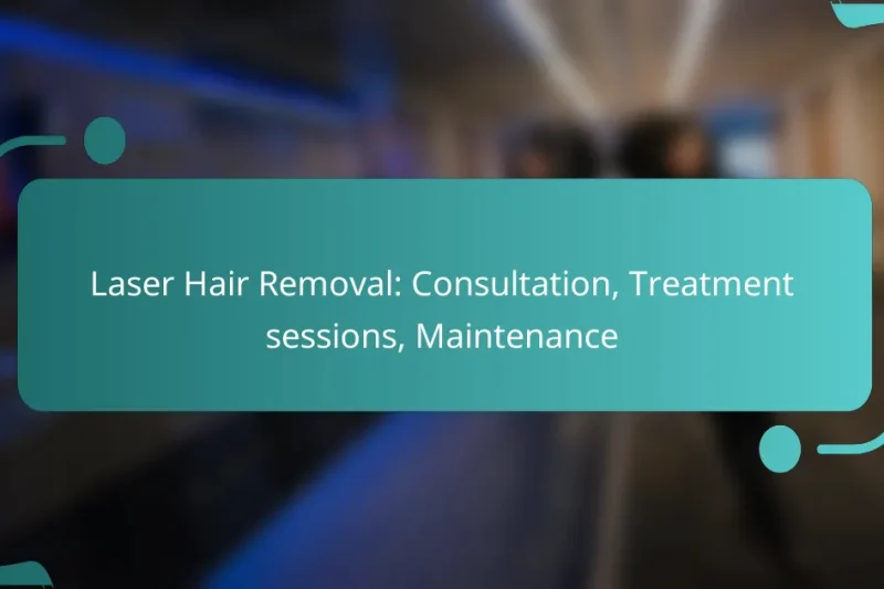Laser Hair Removal: Consultation, Treatment sessions, Maintenance