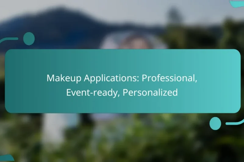 Makeup Applications: Professional, Event-ready, Personalized