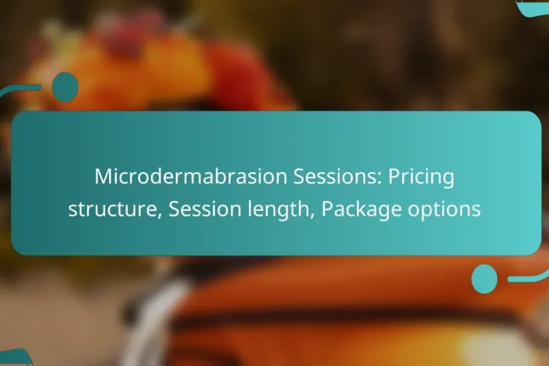 Microdermabrasion Sessions: Pricing structure, Session length, Package options