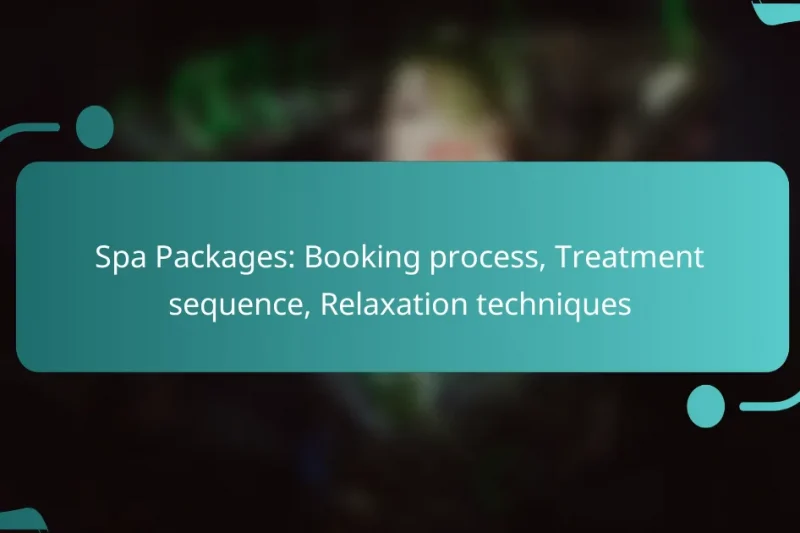 Spa Packages: Booking process, Treatment sequence, Relaxation techniques