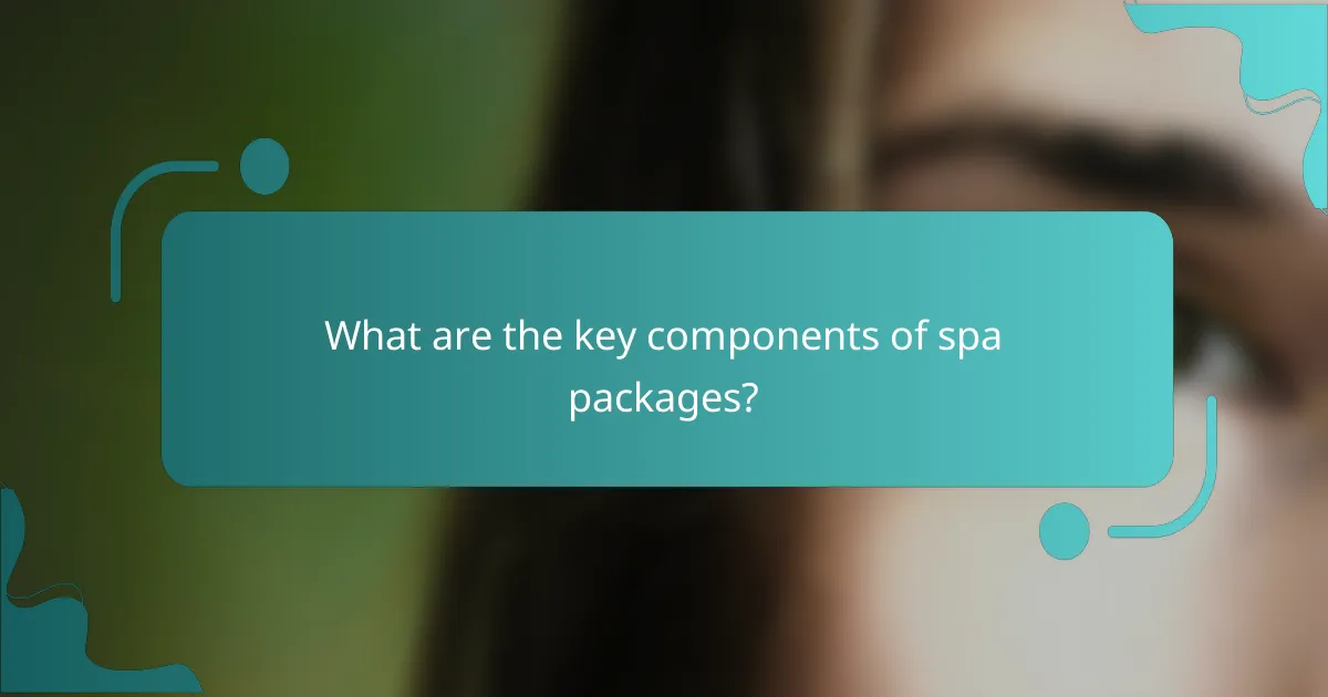 What are the key components of spa packages?