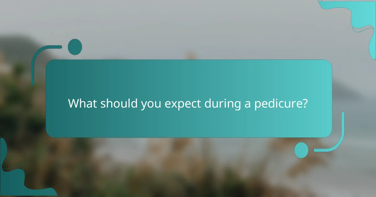 What should you expect during a pedicure?
